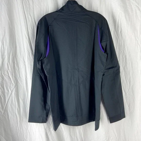 Nike Mens Purple Dri-Fit Black Team Disruption Full Zip Jacket